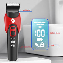 Load image into Gallery viewer, Electric Dog Clipper Dog hair Shaver With LED Light Pet Grooming Clippers For Large Dog Cat Haircut Trimmer Kits Rechargeable