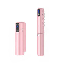 Load image into Gallery viewer, Hair Brush Straightener Rechargeable Hair Straightener Comb Portable Hair Straightener LCD Display Hair Iron Straightener Hair