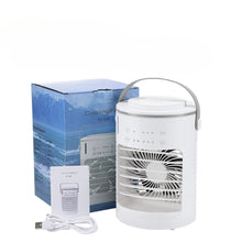 Load image into Gallery viewer, Spray Cooling Fan Household Desktop Small Water Cooling Massager Portable Air Outdoor Office With Ambient Light for Summer