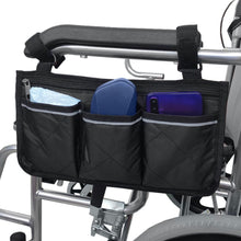 Load image into Gallery viewer, Cycling Walker Bag Rollator Organizer Pockets Wheelchair Scooter Stroller Side Bag for Sundries Wallet Snacks Storage Use