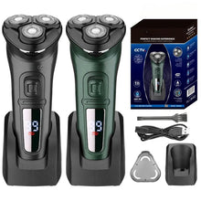 Load image into Gallery viewer, LCD Display IPX7 Waterproof Electric Shaver for Men Wet Dry Beard Electric Razor Facial Shaving Machine Rechargeable