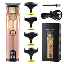 Load image into Gallery viewer, Professional Hair Trimmer Gold Clipper For Men Rechargeable Barber Cordless Hair Cutting T Machine Hair Styling Beard Trimmer