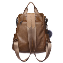 Load image into Gallery viewer, Soft Leather Backpack Female Large Capacity Retro Backpack