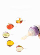 Load image into Gallery viewer, Baby Feeding Bottle Toddler Silicone Squeeze Feeding Spoon
