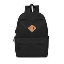Load image into Gallery viewer, Universal Solid Color Backpack With USB Charging Port