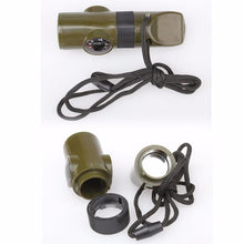 Load image into Gallery viewer, Seven-in-one Whistle Multi-function Survival Compass