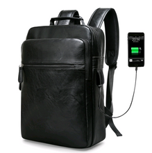 Load image into Gallery viewer, PU Large Capacity Laptop Travel Backpack For Men