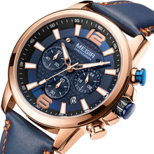 Load image into Gallery viewer, Men's Leather Sports Quartz Watch