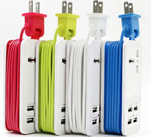 Load image into Gallery viewer, Multi-port Plug-in Mobile Phone Charger USB Four-in-one Plug