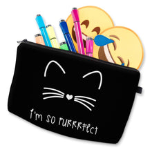 Load image into Gallery viewer, Women's Cat Print Cosmetic Bag