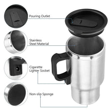 Load image into Gallery viewer, Stainless Steel Vehicle Heating Cup Electric Car Kettle