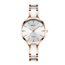 Load image into Gallery viewer, Rhinestone Ceramic Waterproof Quartz Ladies Watch