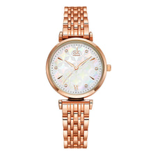 Load image into Gallery viewer, Metal Lady's Shell Face Quartz Watch