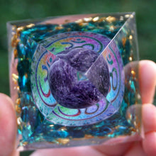 Load image into Gallery viewer, Pyramid 60mm Amethyst Crystal Sphere Natural Cristal Stone