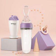 Load image into Gallery viewer, Baby Feeding Bottle Toddler Silicone Squeeze Feeding Spoon