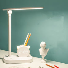 Load image into Gallery viewer, LED Eye Protection Desk Lamp Pen Holder With Clock