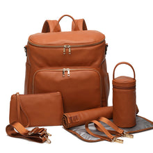 Load image into Gallery viewer, Large Capacity Leisure PU Leather Mommy Backpack