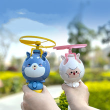 Load image into Gallery viewer, Bamboo Dragonfly Rotating Flying Bubble Machine