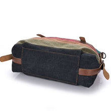 Load image into Gallery viewer, Europe and America Color Contrast Rainbow Stripe Canvas Bag