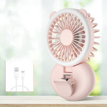 Load image into Gallery viewer, Fill Light Fan Portable Student Mini USB Charging Fan