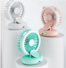 Load image into Gallery viewer, Fill Light Fan Portable Student Mini USB Charging Fan