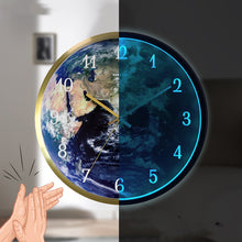 Load image into Gallery viewer, Voice-activated Induction LED Night Light Wall Clock