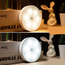 Load image into Gallery viewer, Usb Rechargeable Motion Sensor Light Round Wireless LED