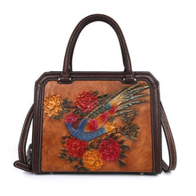 Load image into Gallery viewer, Retro Wind Embossed Phoenix Pattern Portable Messenger Bag