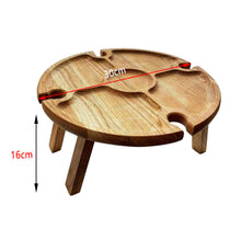 Load image into Gallery viewer, Wooden Outdoor Folding Picnic-table With Glass Holder