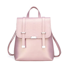 Load image into Gallery viewer, Korean Style Solid Color Fashion PU Embossed Backpack