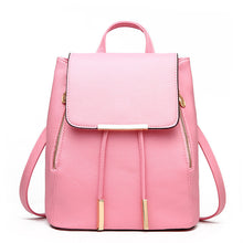 Load image into Gallery viewer, PU Leather College Style Casual Backpack For Young Ladies