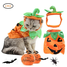 Load image into Gallery viewer, Halloween Pet Cats Costume Props Creative Pumpkin
