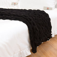 Load image into Gallery viewer, Handmade Coarse Yarn Knitted Chenille Rod Knitted Blanket