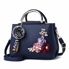 Load image into Gallery viewer, Pure Color Fashion Embroidered Portable Messenger Bag