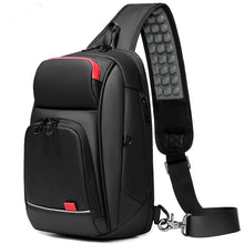 Load image into Gallery viewer, Black Outdoor Fashion Sports Men's Chest Bag