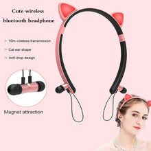 Load image into Gallery viewer, Cat Ear Headset With Microphone For All Phones