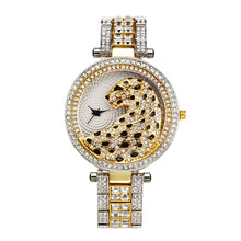 Load image into Gallery viewer, Leopard Diamond Steel Band Waterproof Quartz Watch
