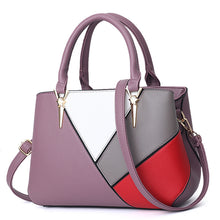 Load image into Gallery viewer, Fashion Geometric Pattern Color Contrast Messenger Bag