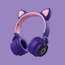 Load image into Gallery viewer, LED Light Cat Ear Headphones Wireless Bluetooth 5.0 Headset