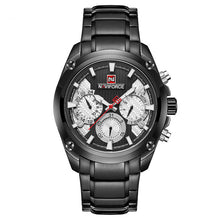 Load image into Gallery viewer, Men's Waterproof Quartz Watch With Steel Band