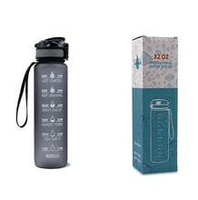 Load image into Gallery viewer, 1L Tritan Water Bottle With Time Marker Bounce Cover