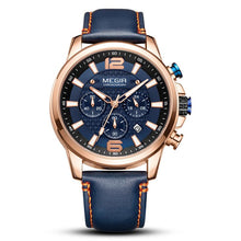 Load image into Gallery viewer, Men's Leather Sports Quartz Watch