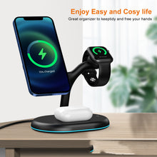 Load image into Gallery viewer, Three-in-one Magnetic Phone Headset Watch Wireless Charger