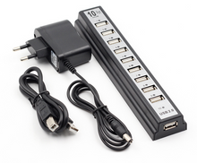 Load image into Gallery viewer, 10USB 2.0 Hubs With AC Power Computer Supply Adapter
