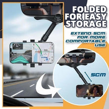 Load image into Gallery viewer, Rotatable Retractable Rearview Mirror Phone Holder For Car