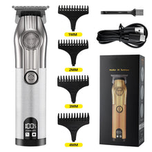 Load image into Gallery viewer, Professional Hair Trimmer Gold Clipper For Men Rechargeable Barber Cordless Hair Cutting T Machine Hair Styling Beard Trimmer