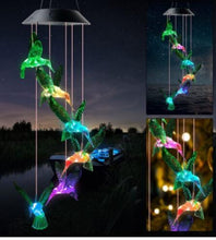 Load image into Gallery viewer, Color Changing Solar Power Wind Chime Crystal Ball