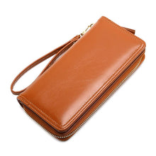 Load image into Gallery viewer, New Oil Wax Leather Wallet Women's Oil Leather Clutch Bag