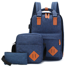 Load image into Gallery viewer, Leisure High Quality Three-Piece Backpack Set