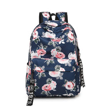 Load image into Gallery viewer, Printed Flowers Nylon Waterproof Ethnic Travel Backpack